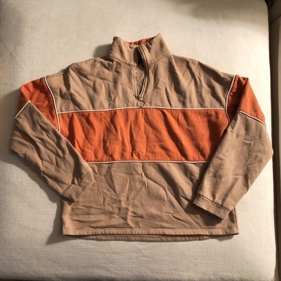 Mixed Threads Color Block Half Zip Pullover - Picture 1 of 4